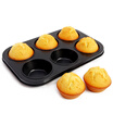 Jingdong Supermarket Cooking Chef CHEF MADE Cake Mold 6 Cream Non-stick Maffen Cake Mold Baking Tray Oven Oven Black WK9711