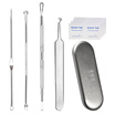Skinny acne pinning hook 4 sets MF5035 boxed with alcohol cotton beauty acne acne acne clip to blackhead acne