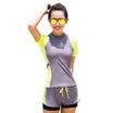 Sanqi SANQI swimwear ladies split angle pants small chest gather students conservative thin hot spring sports big size swimsuit 16052 gray M code