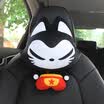 Jingdong supermarket pull cat ZhuaiMao car headrest car cartoon neck pillow color grid stitching neck pillow M16-QCJP-002 on the black