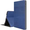 BIAZE Apple iPad Air2 air1 Case iPad5 6 Tablet PC Case Anti-Wrestling All-Envelope Smart Sleeping Leather Case Wood Series PB21- Deep Sea Blue