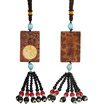 Jingdong Supermarket flower set set car pendant auspicious wishful dragon pattern security card car hanging jewelry rosewood carving safe feng shui home pendant HM17N09