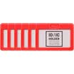 Deli 33381 Slide card holder work permit employee card horizontal 6 loaded red