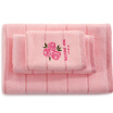 Sanli cotton embroidery rose fragrance scarf towel bath towel gift box three pieces of red plum color