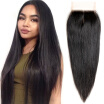 Peruvian Virgin Hair Closure Cheap Straight Hair Closure Piece 44 Lace Clousure Peruvian Straight Closure On Sale