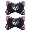 Pull the cat ZhuaiMao car headrest car cartoon neck pillow color grid stitching section neck pillow M16-QCJP-002 pairs of black