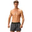 Seven wolves men&39s cotton shorts men&39s armbands men&39s shorts plaids British wind single strip 06494 lattice black 2XL