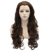 Iwona Synthetic Hair Lace Front Long Wavy Brown Wig