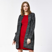 UR Charm Women &39s Lapel Woolen loose knitted jacket WHS2R9DB2001 dark gray S