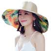 Lan Shiyu M0280 summer sun hat female big along the sun hat double sunscreen beach cap light yellow