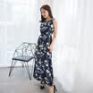 KuoyiHouse 7323 17 years new Korean version of the long section of the round neck sleeveless suit dress female tight waist cotton long skirt cents on the 18th lily S