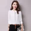 Yutang 2017 autumn simple long-sleeved shirt female wild fashion loose jacket S62J0001A7M white M