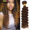 Filipino Virgin Hair Deep Wave 2 Dark Light Brown Filipino Deep Wave 3 Bundles Filipino Curly Hair Weave Budles 8" -28"