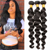 3Pcs Lot 7A Brazilian Virgin Remy Hair Loose Wave 10"30" Can Bleach&Dye Human Hair Weave Loose Wave Mink Brazilian Hair