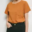 City plus CITYPLUS fashionable fashion simple pocket round neck short sleeve T shirt female CWTD173367 brown all