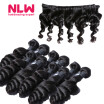 13" x 4" 8A grade Brazilian Virgin human Hair Lace frontal With 4pcs unprocessed virgin loose wave black Hair Bundles Weaves
