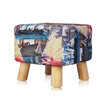 Small B simple square stool fabric stool lazy computer stool fight color AM12
