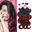 7a Ombre Malaysian Virgin Hair Body Wave Bundles Dark Burgundy Weave Ombre Human Hair Malaysian Body Wave