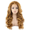 Iwona Synthetic Hair Lace Front Long Wavy Blonde Mix Brown Wig