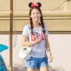 Semir T-shirt short-sleeved T-shirt female summer print letter bead sweet bottoming shirt 19216000905 bleached L