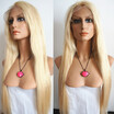 NLW 613 Blonde hair color European virgin human hair Full lace wigs with baby hair
