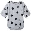 Semir Lady Cute Point Round Collar Tood Top T-Shirt Korean Version 19017010204 Flower Black Tone M