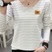 VIVAHEART Korean Style Striped Long Sleeve T-Shirt Women&39s T-shirt VWTC173337 White S