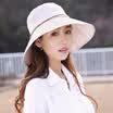 Dusenna DUSENNA beige clasped sun hat girl summer outdoor Korean version of the sunset sun hat outdoor sunscreen hat along the foldable