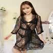 Necklace Funny Underwear Black Elegant Sleeping Skirt Side Forks Sling Lace Skirt Three Sheets