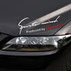Huashi car light eyebrow stick reflective signature stickers hood decoration stickers auto accessories modified special red&black models