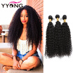 Peruvian Kinky Curly Virgin Hair Bundles YYONG Hair Products Peruvian Curly Hair 3 Bundles Natural Black Human Hair Extensions