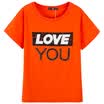 Semir T-shirt summer ladies T-shirt round neck lace embroidery letters were thin 12216000213 orange red L