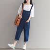 City Plus CITYPLUS Arts Fan Sling Foot Casual Pull File Drop Pants One-piece Cowboy Belt Pants CWKN173355 Blue M