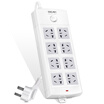 Deli 18211 new national standard 8-bit combination hole 3 meters total control switch socket plug plug board wiring board row plug drag line board