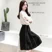 A bowl of morning 2017 Korean version of the autumn dress female large size fashion sleeves in the long paragraph skirt S71R0284A657XL on the white under the black XL