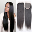 Cy May Hair Brazilian Straight Lace Closure Human Hair Free Part with Baby Hair Top Closure Free Shipping