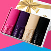 Jingdong Supermarket Ms Yu Zhaolin underwear female feel low waist hollow transparent lace breathable triangle underwear 4 gift box uniform