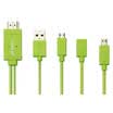 Shanze SAMZHE ZJX-350 Slimport to HDMI high-definition adapter cable TV access high-definition adapter line gold-plated plate green