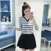 VIVAHEART V Collar Long Sleeve Casual Wild Shirt T-Shirt Female VWTC172335 White M
