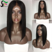9A Human Hair Wigs For Black Women Silky Straight Brazilian Virgin Lace Front Bob Wigs With Baby Hair
