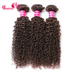 factory price Bettehair 100 Brazilian unprocessed human hair 3pcs KInky Curly Hair Weaving 2 Dark Brown Color