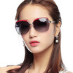 Jingdong supermarket three of the TANS sunglasses female polarized sunglasses women tide cool sunglasses 8502 white box gray