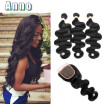 Brazilian Virgin Hair With Closure Body Wave Hair Brazilian Hair Weave Bundles With Closure Brazilian Body Wave With Closure