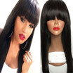 Brazilian virgin full lace human hair wigs for black women glueless full lace front human hair wigs with baby hair full bangs