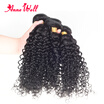 8-26inches Anne Well Indian Hair 4 Bundles Kinky Curly Hair Extensions Unprocessed Virgin Curly Human Hair Weave Natural Black