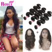 Mink Peruvian Virgin Hair Body Wave 3 Bundles with 360 Frontal Peruvian Human Hair Body Wave 360 Frontal Closure with Bundles