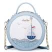When Europe is satisfied JUST STAR handbags fashion wild female casual shoulder bag Messenger bag chain bag ladies bag bag Meng interesting small round blue 277 quiet
