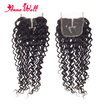 7A Virgin Brazilian Kinky Curly Closure 100 Human Hair Lace Closure 4x4 Anne Well Hair Natural Color Kinky Curly Lace Closure