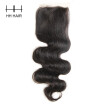 HHHair Brazilian Body Wave Closure Free Part Lace Closure 4x4 Human Hair Closure Fast Shipping