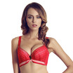 City beauty gathered in the bra 34 thick mold cup low heart of the United States on the back side of the milk ladies underwear 090552 wine red 80B